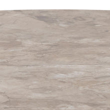 Load image into Gallery viewer, Malta Round Brown Ceramic Designer Dining Table Black Metal Base Marble Look 90x75cm