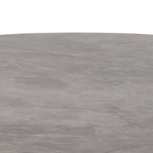 Load image into Gallery viewer, Malta Round Grey Ceramic Designer Dining Table Black Metal Base Marble Look 90x75cm