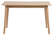 Load image into Gallery viewer, Marte Oak Wooden Rectangular Office Desk With 2 Drawers Spacious 120cm