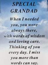 Load image into Gallery viewer, Grandad Laminated Memorial Funeral Grave Card With Special Message