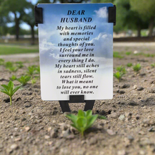 Load image into Gallery viewer, Husband Laminated Memorial Funeral Grave Card With Special Message