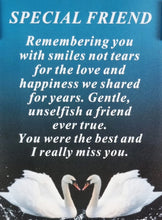 Load image into Gallery viewer, Special Friends Laminated Memorial Funeral Grave Card With Message