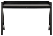 Load image into Gallery viewer, Miso Modern Office Desk In Black Oak With Wooden Legs Spacious 127cm