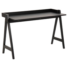 Load image into Gallery viewer, Miso Modern Office Desk In Black Oak With Wooden Legs Spacious 127cm