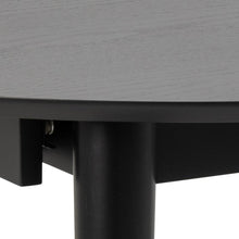 Load image into Gallery viewer, Montreux Round Extendable Black Oak Dining Table 115/154cm Extending Top