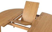 Load image into Gallery viewer, Montreux Round Extendable Oak Dining Table 115/154cm Extending Top