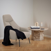 Load image into Gallery viewer, Naxos Brown Lavish Coffee Table With Lacquered Marble Top 80cm