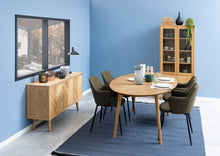 Load image into Gallery viewer, Nagano Solid Oak Display Cabinet With 4 Doors And Shelves 80x37x178cm