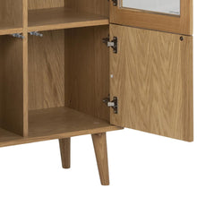 Load image into Gallery viewer, Nagano Solid Oak Display Cabinet With 4 Doors And Shelves 80x37x178cm