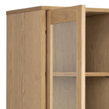 Load image into Gallery viewer, Nagano Solid Oak Display Cabinet With 4 Doors And Shelves 80x37x178cm