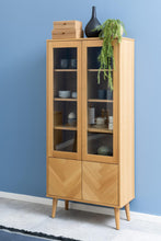 Load image into Gallery viewer, Nagano Solid Oak Display Cabinet With 4 Doors And Shelves 80x37x178cm