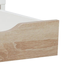 Load image into Gallery viewer, Neptun Bureau Office Desk In White With 3 Oak Drawers And Black Metal Legs 110x50cm