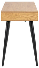 Load image into Gallery viewer, Neptun Bureau Modern Office Desk In Wild Oak With Black Metal Legs 110x50cm