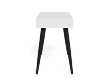 Load image into Gallery viewer, Neptun Bureau Office Desk In White With Black Metal Legs 110x50cm