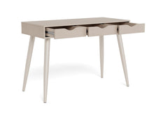 Load image into Gallery viewer, Neptun Grey Bureau Office Desk With 3 Drawers and Metal Legs 110cm