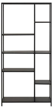 Load image into Gallery viewer, Newcastle Black Metal Bookcase Shelving Unit With 6 Shelves 80x30x165cm