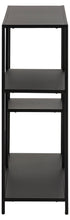 Load image into Gallery viewer, Newcastle Black Metal Bookcase Shelving Unit With 3 Shelves 80x30x86cm
