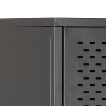 Load image into Gallery viewer, Newcastle Black Metal Cabinet 2 Doors 2 Shelves 160x40x80cm