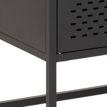 Load image into Gallery viewer, Newcastle Black Metal Cabinet 2 Doors 2 Shelves 160x40x80cm