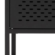 Load image into Gallery viewer, Newcastle Black Metal Cabinet 2 Doors 2 Shelves 160x40x80cm