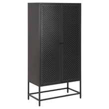 Load image into Gallery viewer, Newcastle Black Metal Cabinet 2 Doors 2 Shelves 160x40x80cm