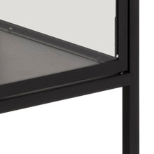 Load image into Gallery viewer, Newcastle Black Display Cabinet With 2 Glass Doors & 2 Metal Shelves 80x40x99cm