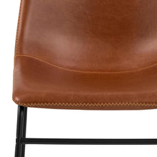 Load image into Gallery viewer, Oregon Brown Vintage Leather Dining Chairs, Set Of 2 With Metal Base