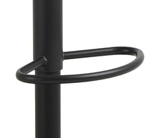Load image into Gallery viewer, Owen Black Leather Bar Stool With Steel base, Footrest, Height Adjustment And Swivel Single Barstool