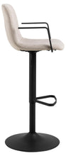 Load image into Gallery viewer, Pablo Barstools, Pair of Light Beige Fabric Bar stools with Armrests, Swivel and Height Adjustment functions