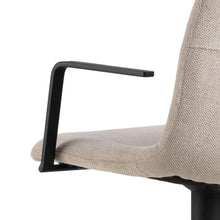 Load image into Gallery viewer, Pablo Barstools, Pair of Light Beige Fabric Bar stools with Armrests, Swivel and Height Adjustment functions