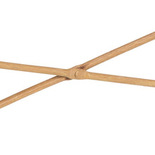 Load image into Gallery viewer, Close-up of a light natural wood look metal cross-shaped support or frame joint on a plain white background.