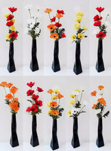 Load image into Gallery viewer, Artificial Wild Poppy Flower Stem With Leaves 4 Heads In Red, Orange, Yellow Or White