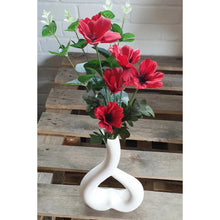 Load image into Gallery viewer, Artificial Wild Poppy Flower Stem With Leaves 4 Heads In Red, Orange, Yellow Or White