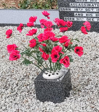 Load image into Gallery viewer, Artificial Wild Poppy Flower Stem With Leaves 4 Heads In Red, Orange, Yellow Or White