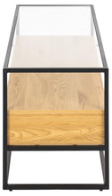 Load image into Gallery viewer, Randolf TV Unit With Glass Top And Oak Shelf 120x40x45 cm