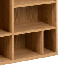 Load image into Gallery viewer, Rangoon Large Bookcase Shelving Unit In Oak With 3 Doors And Compartments 90x30x180 cm