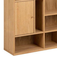 Load image into Gallery viewer, Rangoon Large Bookcase Shelving Unit In Oak With 3 Doors And Compartments 90x30x180 cm