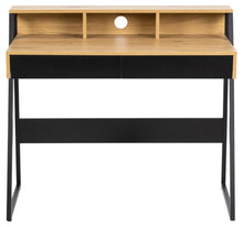 Load image into Gallery viewer, Reece Ricco Office Desk Bureau With 2 Drawers And Metal Base 100x50cm
