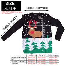 Load image into Gallery viewer, Christmas Jumper Reindeer Snow Scene Plush Novelty Xmas Unisex Sweater M L XL