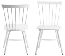 Load image into Gallery viewer, Riano White Dining Chair With Wide Base And High Back, Set Of 2 Chairs