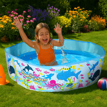 Load image into Gallery viewer, Rigid Wall Paddling Pool 5ft No Inflation Required Kids Family Pets Outdoor Splash Games 60x10" (152x25cm)