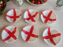 Load image into Gallery viewer, England Paper Bowls Pack Of 6 St George Flag Premium Disposable Party Supplies