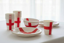 Load image into Gallery viewer, England Paper Bowls Pack Of 6 St George Flag Premium Disposable Party Supplies
