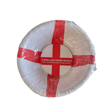 Load image into Gallery viewer, England Paper Bowls Pack Of 6 St George Flag Premium Disposable Party Supplies