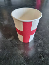 Load image into Gallery viewer, England St George Flag Paper Disposable Cups 8 Pack Party Supplies