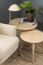 Load image into Gallery viewer, Roslin Round Bamboo Lacquered Coffee Table Set 2 Tables 60cm And 45cm