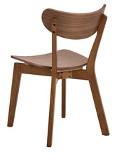 Load image into Gallery viewer, 2 x Roxby Curved Wood Dining Chair, Walnut Wood Designer Chairs Set Of 2
