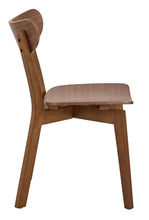 Load image into Gallery viewer, 2 x Roxby Curved Wood Dining Chair, Walnut Wood Designer Chairs Set Of 2
