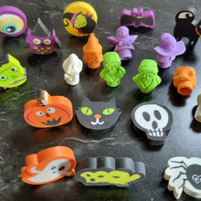 Load image into Gallery viewer, Halloween Erasers and Pencil Top Erasers Pack of 20 Party Bag Favours or Prizes and more