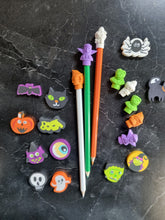 Load image into Gallery viewer, Halloween Erasers and Pencil Top Erasers Pack of 20 Party Bag Favours or Prizes and more